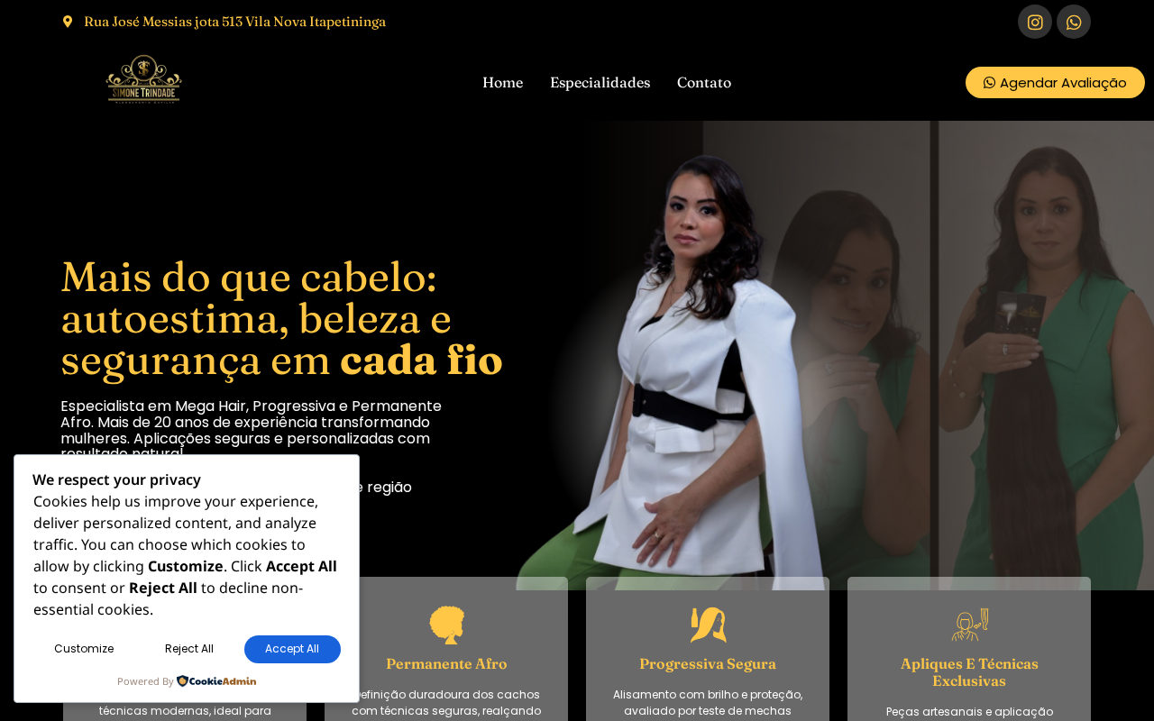 Print do site Studio Simone Trindade. studiosimonetrindade.com.br