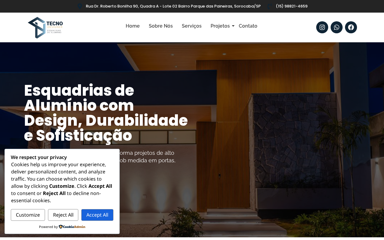 Print do site Tecno Designer. tecnodesigner.com.br
